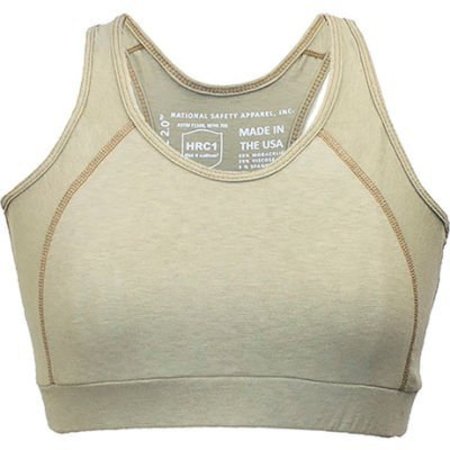 NATIONAL SAFETY APPAREL National Safety Apparel FR Control 2.0 Women's Sports Bra, 2XL, Tan,  FRBRAJK2X